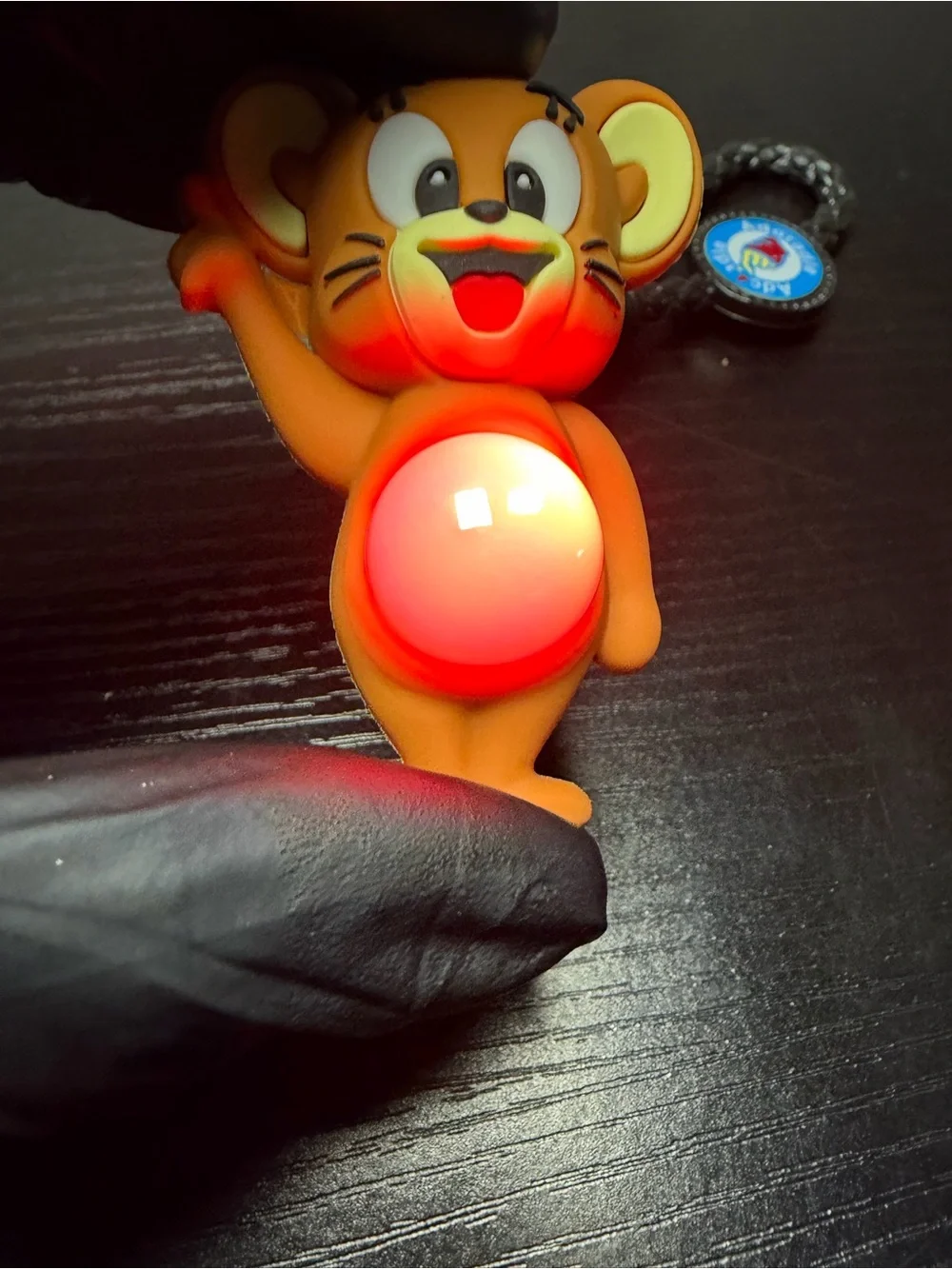Tom & Jerry Inspired Light Up Belly Keychain/Bag Charm Duo-Belly Lights Up